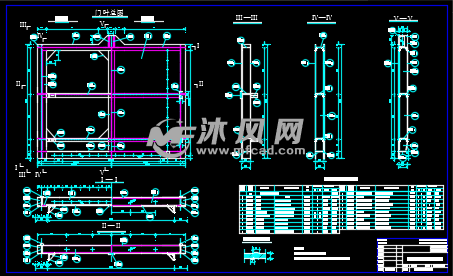 模型库 cad建筑图纸 水利工程图纸 闸门启闭机图 水闸相关图