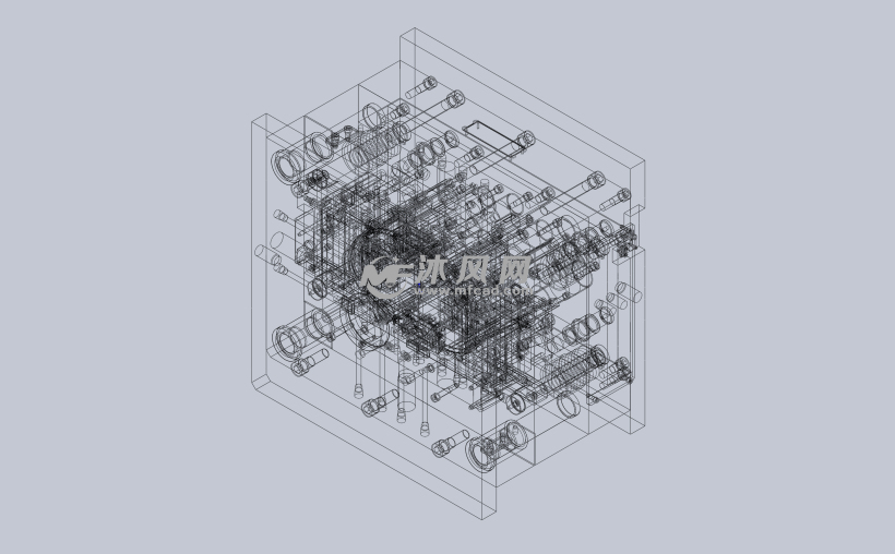 头戴式伸缩耳机主体支架模具3d图档