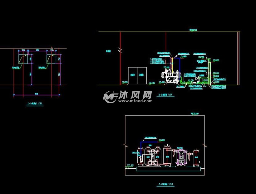 制氧机氧气源臭氧发生器系统工艺图- 环保图纸 - 沐风