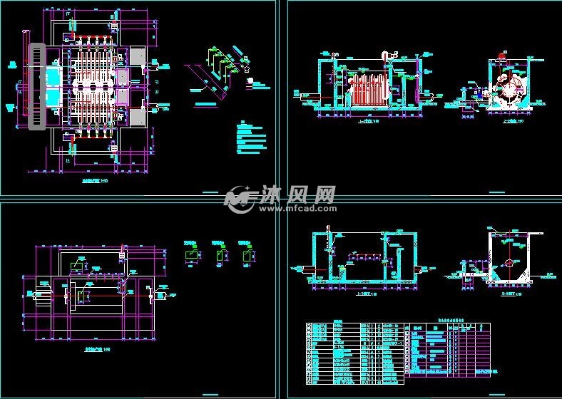 5000t/d污水处理纤维滤布滤池工艺图