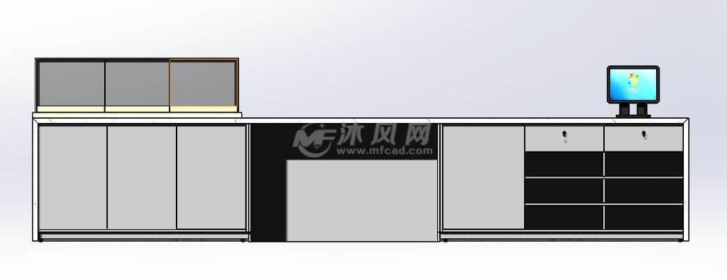 收银台内部正视图