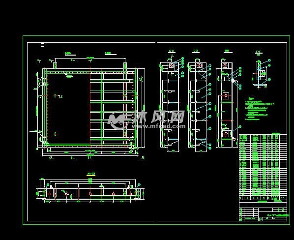 模型库 cad建筑图纸 水利工程图纸 闸门启闭机图 水闸相关图