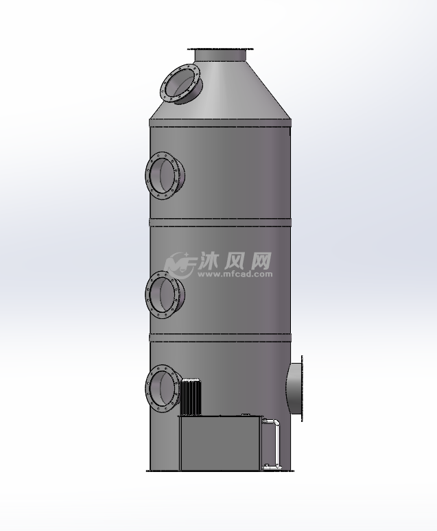 喷淋塔模型sw