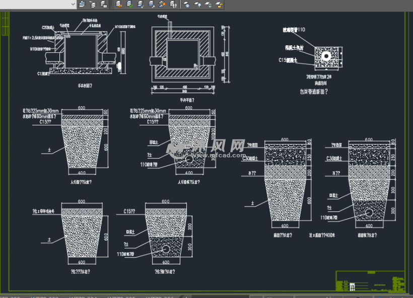 室外管沟及手井大样图