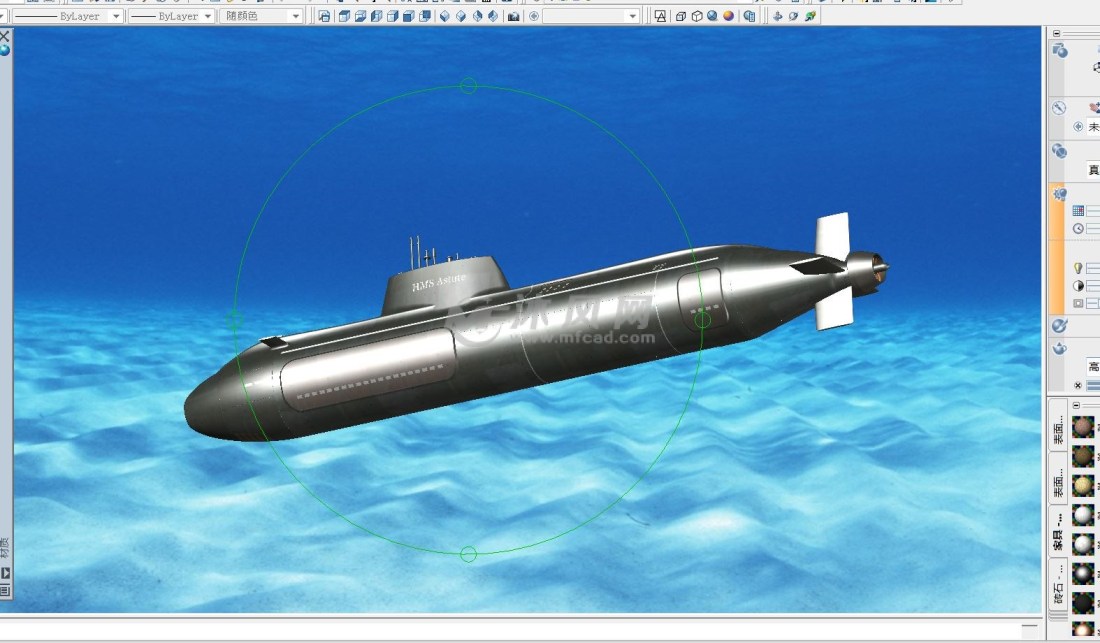 英国机敏号潜艇autocad模型文件