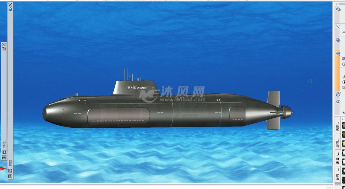 英国机敏号潜艇autocad模型文件