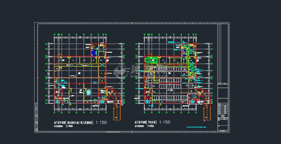 目录,喷淋系统示意图,人防平面图,三层消防平面图,施工说明及图例