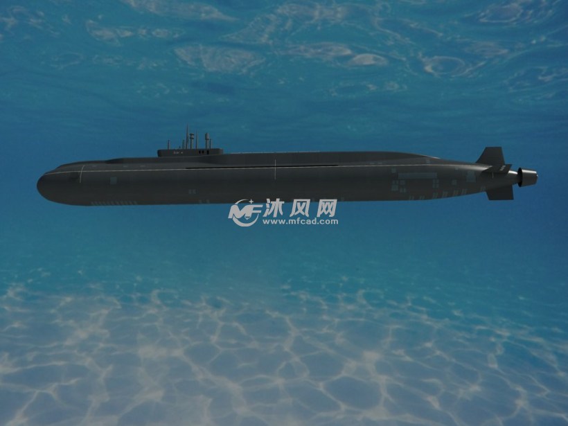 俄罗斯北风之神级核潜艇autocad模型