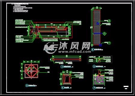 格栅及节点大样图