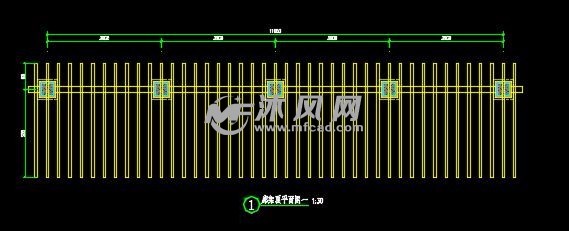 廊架顶平面图