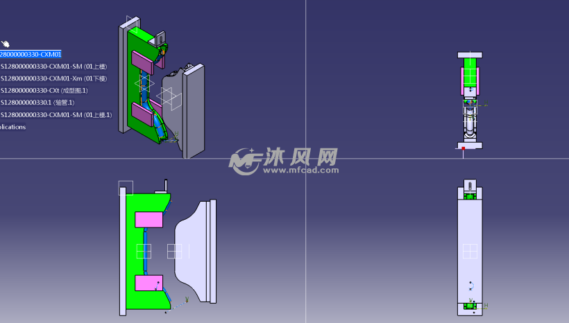 圆管u型成型模具