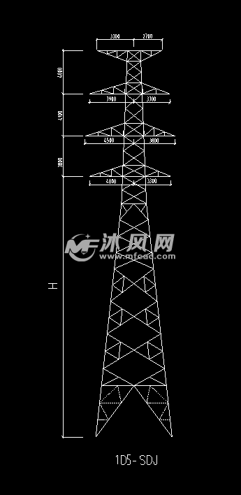 景观电力线路迁改图- 电气工程图纸 - 沐风网