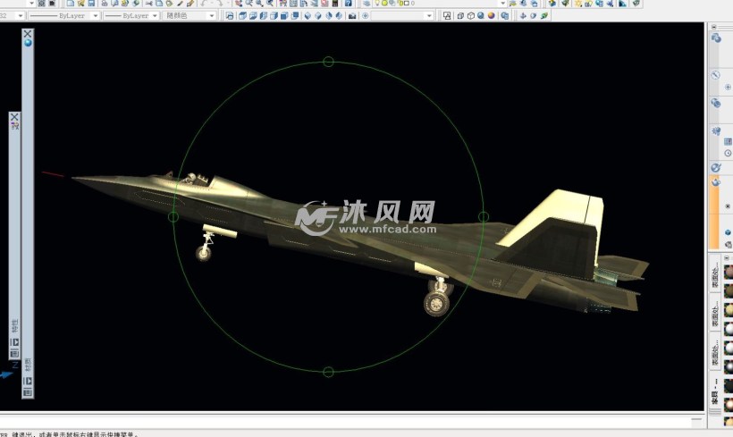 国产雪鸮隐身战机autocad模型文件