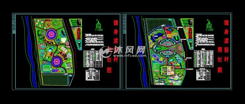 某渡假村绿化规划总平面图