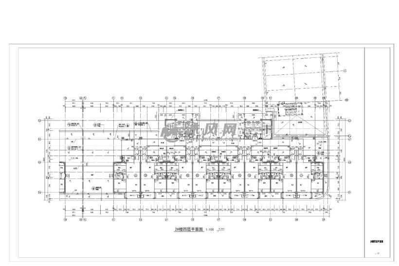 泉州谋小区一梯八户住宅施工图- 住宅建筑图纸 - 沐风网