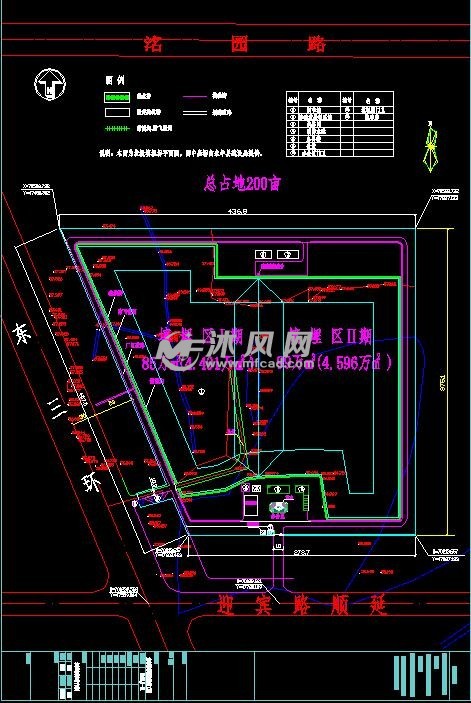 环保图纸 固体垃圾处理图          300吨每天生活垃圾填埋场施工设计