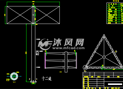 桁架结构高炮广告牌结构施工图