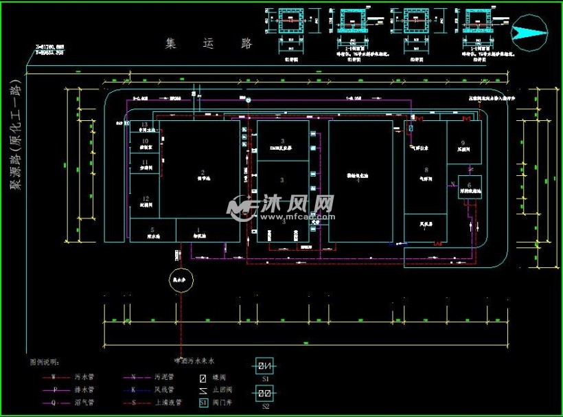 3000t/d啤酒厂废水处理站施工图