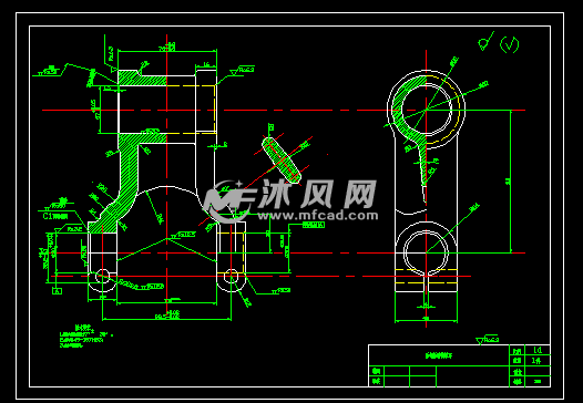 后钢板弹簧吊耳钻床夹具 - 零部件模型图纸 - 沐风网