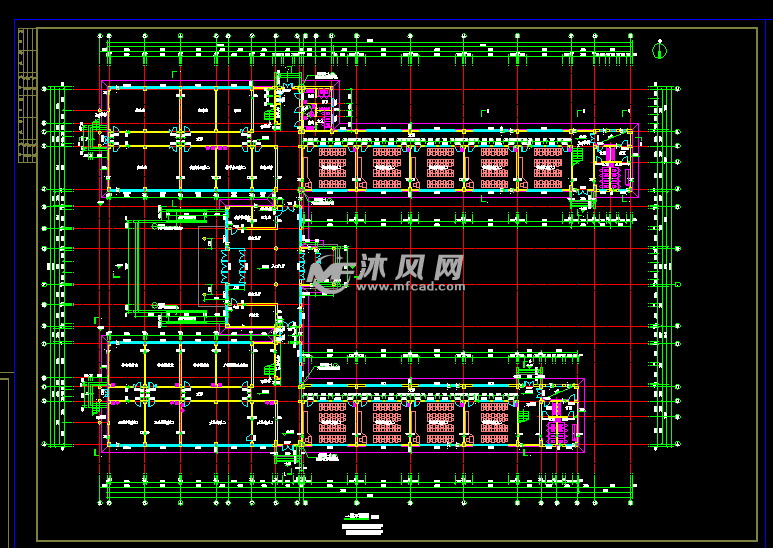 小学四层曼哈顿欧式教学楼建筑效果图