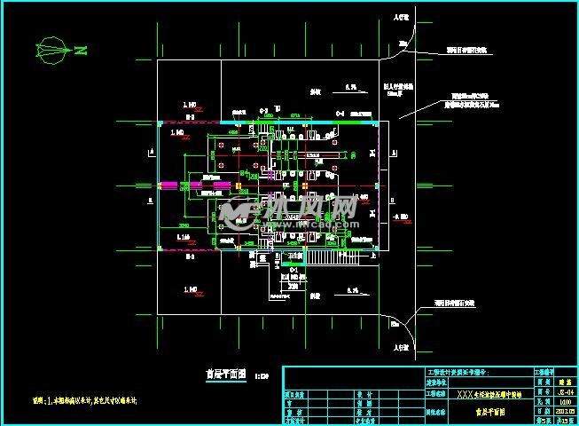 25t/d生活垃圾压缩中转站建筑施工图,包含平面图,电气图