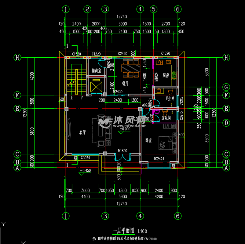 土建别墅2016 建筑图纸 沐风网