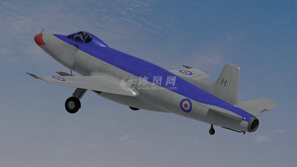 模型库 航空航天 军事战斗机          "攻击者"英国的一种单座喷气
