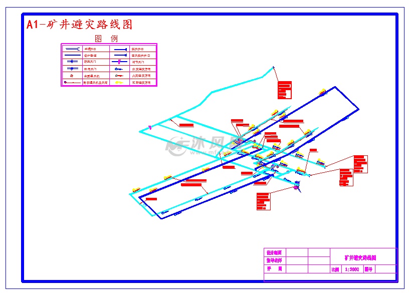 a1-矿井避灾路线图