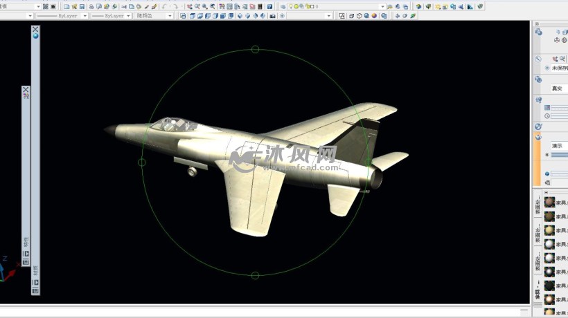 模型库 航空航天 军事战斗机 建模过程中的截图