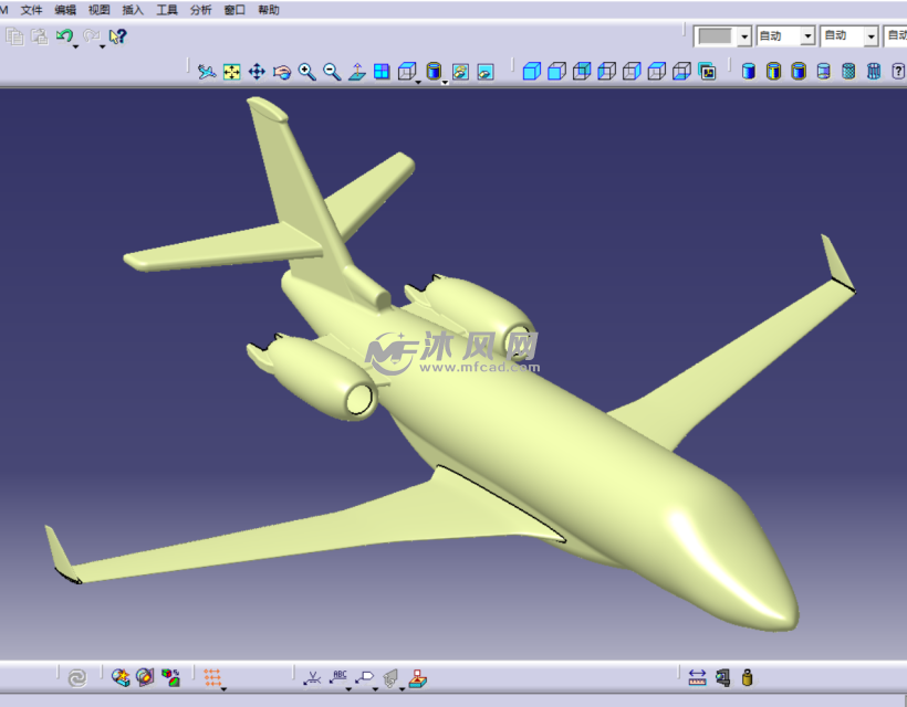 湾流g200飞机模型 - 航空航天图纸 - 沐风网