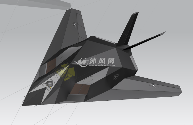 f117夜莺隐身飞机模型 - 航空航天图纸 - 沐风网