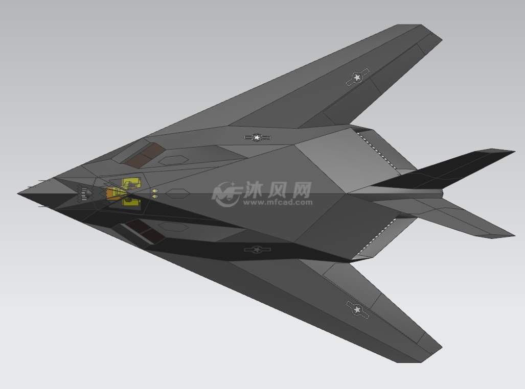 f117夜莺隐身飞机模型 - 航空航天图纸 - 沐风网