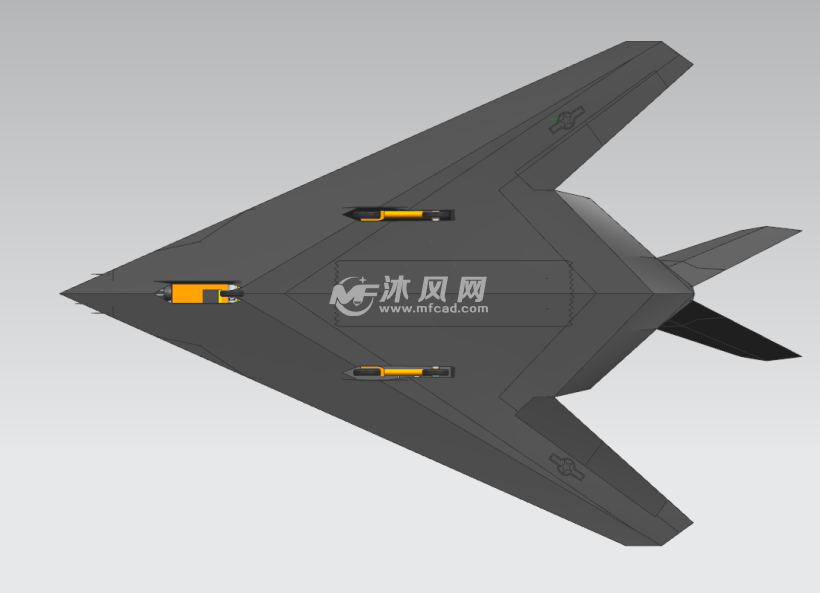 f117夜莺隐身飞机模型 - 航空航天图纸 - 沐风网