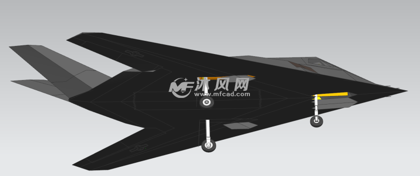 f117夜莺隐身飞机模型 - 航空航天图纸 - 沐风网