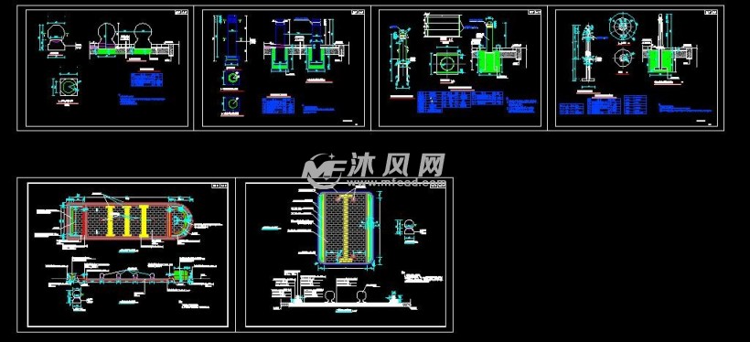 安全岛阻车桩结构图- 道路地面铺装施工图图纸 - 沐风