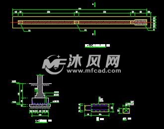 入口大门异型景墙详图(含结构)