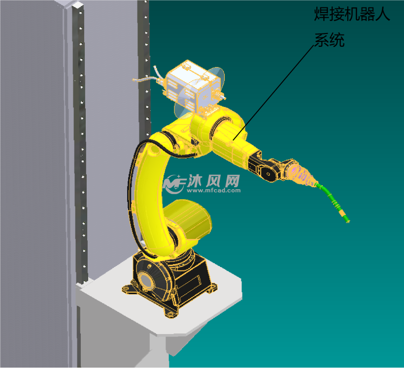 带竖直提升第七轴的焊接机器人 - 机器人模型图纸 - 沐风网