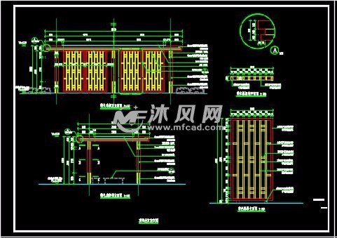 廊架立面图