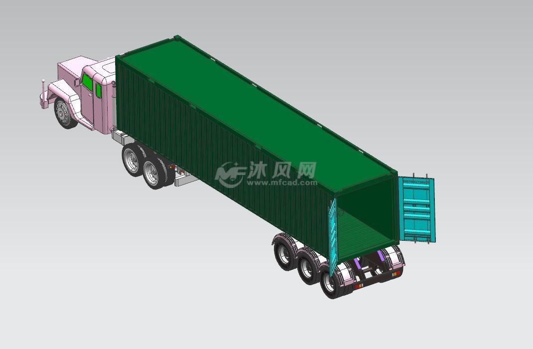 集装箱运输物流车 工位器具图纸 沐风网