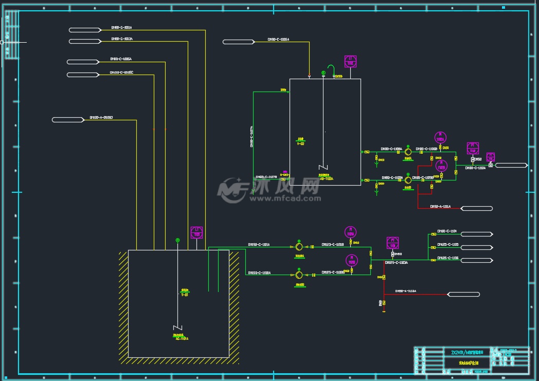 模型库 cad建筑图纸 工艺流程图          2x200t锅炉石灰石石膏湿法