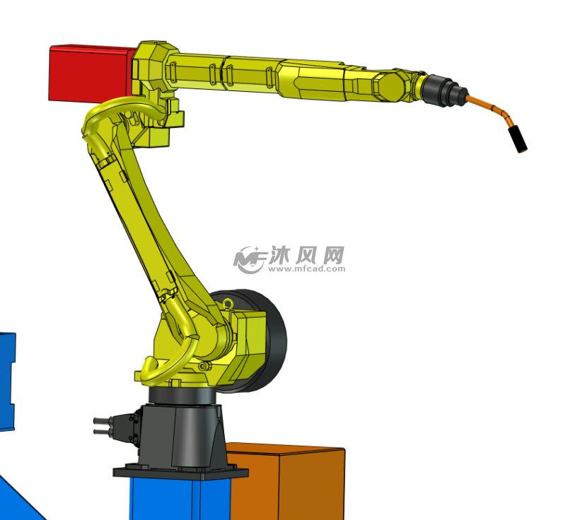 fanuc 焊接机器人及地轨模型