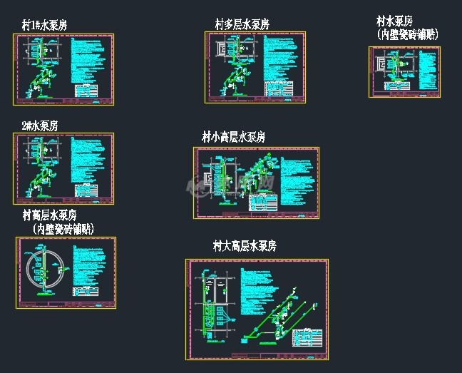 农村自备井水泵房二次改造施工图- cad建筑图纸 - 沐风网