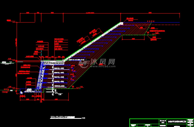四里河综合治理全生态全加筋河道结构图