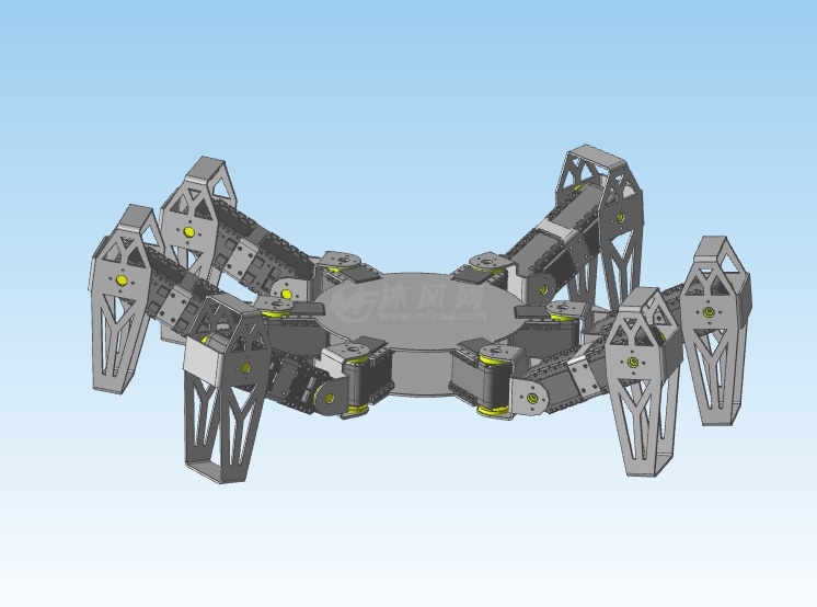 3轴六足机器人结构模型