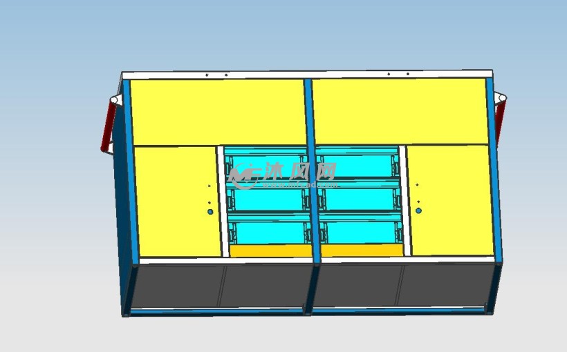 钣金工具柜stp 工位器具图纸 沐风网