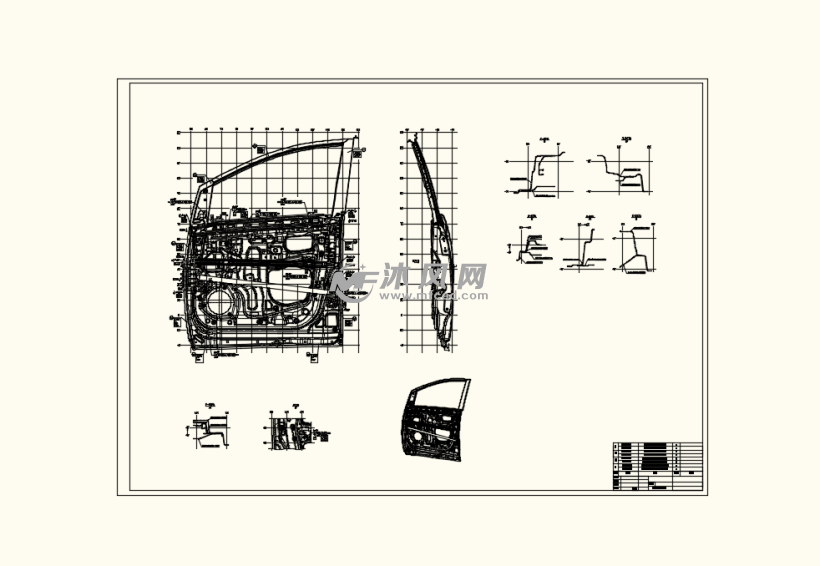 车门零件图