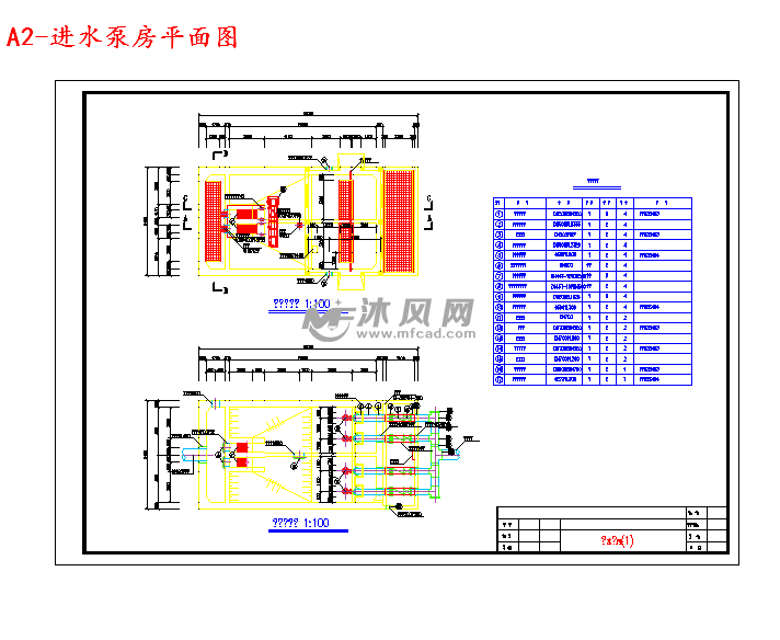 a2-进水泵房平面图