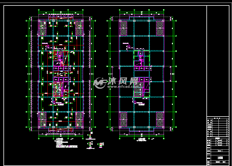 框架核心筒结构住宅楼结构施工图
