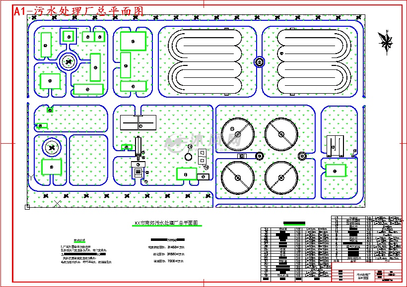 a1-污水处理厂总平面图
