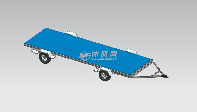 车间物料拖车模型 - 专用车图纸 - 沐风网